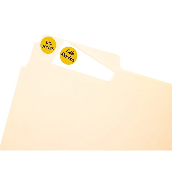 Avery® 5471 Round 3/4" Diameter Print & Write Color Coding Labels, Orange Neon 4 Avery® 5471 Round 3/4" Diameter Print & Write Color Coding Labels, Orange Neon - Image 2