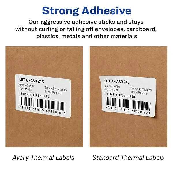 Avery Thermal Shipping Labels, 4" X 6", White, 220 Labels/Roll, 4 Rolls/Box (4157) 9 Avery Thermal Shipping Labels, 4" X 6", White, 220 Labels/Roll, 4 Rolls/Box (4157) - Image 7
