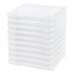 IRIS Portable Snap Lid Project Case, Clear, 10 Pack (586390)