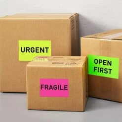 Avery High Visibility Laser Shipping Labels, 5 1/2" X 8 1/2", Neon Magenta, Pack Of 200 (5948) -Bostich Shop sp83628807 s7