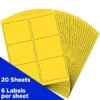 JAM Paper Laser/Inkjet Address Label, 4" X 3 3/8", Yellow, 6 Labels/Sheet, 12 Sheets/Pack (302725803) 1 JAM Paper Laser/Inkjet Address Label, 4" X 3 3/8", Yellow, 6 Labels/Sheet, 12 Sheets/Pack (302725803) -Bostich Shop sp89166548 s7