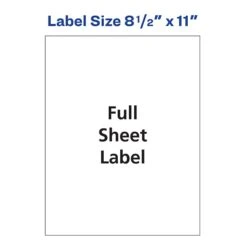 Avery Copier Shipping Labels, 8-1/2" X 11", White, 1 Label/Sheet, 100 Sheets/Box (5353) -Bostich Shop sp89843167 s7